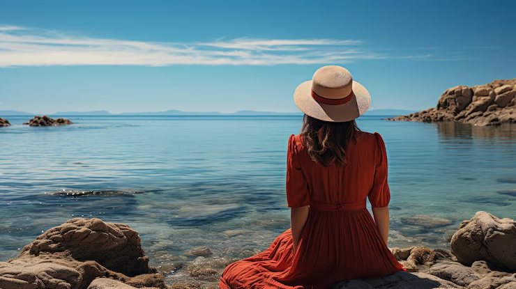 Person at a beach resort